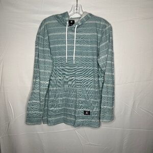 DC Teal Striped Hoodie